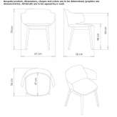 Polypropylene chair with armrests Fritch