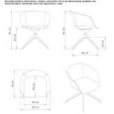 Obrotowe krzesło materiałowe z podłokietnikami Wiednitz