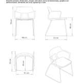 Polypropylene chair with armrests Limerle