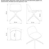 Swivel chair on polypropylene trestles Fritch