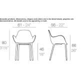 Polypropylene chair with stackable armrests Daratsos