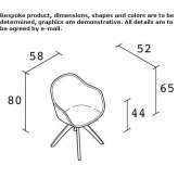 Leather chair with armrests Portimao