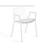 Stackable polypropylene chair with integrated cushion Belcesti