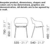 Polypropylene chair with armrests Yardimci