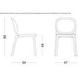 Stackable polypropylene chair Itagiba