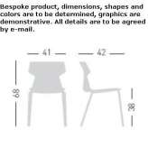 Technopolymer chair, stackable Tarsia