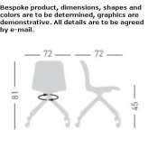 Krzesło z technopolimeru na kółkach Capel