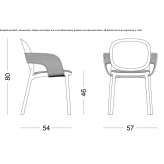 Polypropylene chair with armrests Itagiba