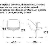 Chair upholstered in fabric with a 4-star base Ankum