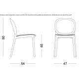 Polypropylene chair with integrated cushion Itagiba