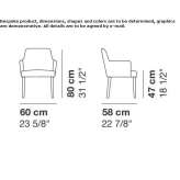 Fabric chair with armrests Sulecin