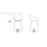 Polypropylene chair with armrests Budgewoi