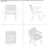 Teak chair with armrests Cunha