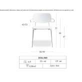 Metal chair with armrests Richland