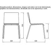 Stackable wooden chair Sonderso