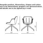 Fabric chair on trestles with armrests Drocourt