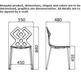 Stackable polypropylene chair Lubsza