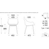 Polypropylene chair with integrated cushion Budgewoi