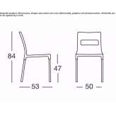 Technopolymer chair, stackable Canoas