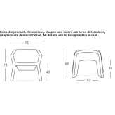 Polyethylene chair with armrests Herderen