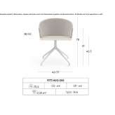 Fabric swivel chair Saldan