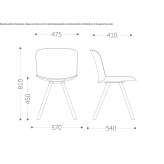 Polypropylene chair with integrated cushion Biorki