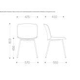 Stackable polypropylene chair Biorki