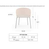 Ash chair with integrated cushion Saldan