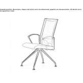 Mesh trestle reception chair with armrests Huanta