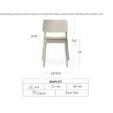 Beech chair with integrated cushion Saviore