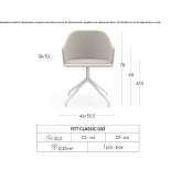 Swivel fabric chair with armrests Industry