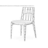 Stackable steel chair with integrated cushion Angera