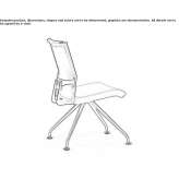 Ergonomic mesh reception chair on trestles Huanta