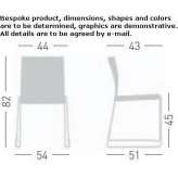 Technopolymer chair with a sled-shaped base Elling