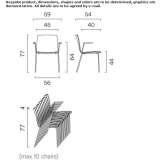 Multi-layer wooden chair with armrests Turki