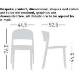 Technopolymer chair with open backrest Halmagiu