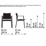 Ash chair with armrests Carnaiba