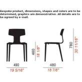 Stackable polypropylene chair Eerde