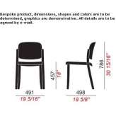 Stackable polypropylene chair Ovington