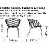 Polypropylene chair with armrests Olivola