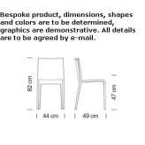 Krzesło polipropylenowe z możliwością sztaplowania Vacareni