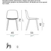 Polypropylene chair with wooden legs Lagnieu