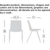 Technopolymer chair, stackable Herdecke