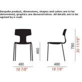 Stackable polypropylene chair Eerde