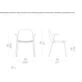 Polypropylene chair with stackable armrests Lagnieu