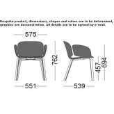 Polypropylene chair with armrests Chadron