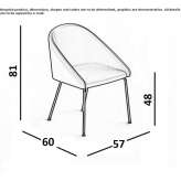 Krzesło materiałowe z podłokietnikami Jesewitz