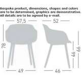 Technopolymer chair with armrests Zaros