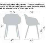 Technopolymer chair with integrated cushion Zaros