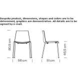 Stackable polypropylene chair Marcala